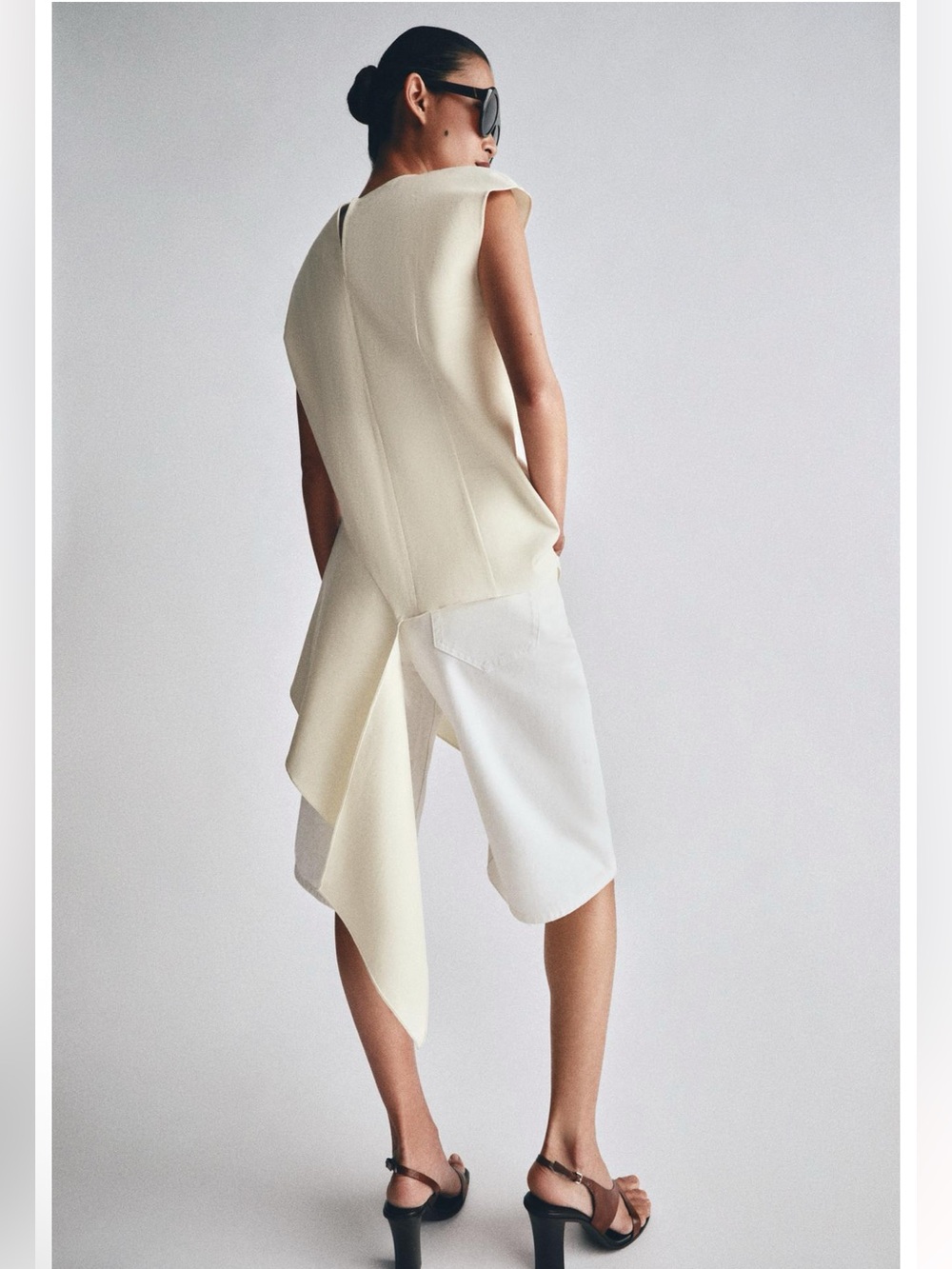 ZARA ZW COLLECTION ASYMMETRIC TOP Size XS - Picture 10 of 13